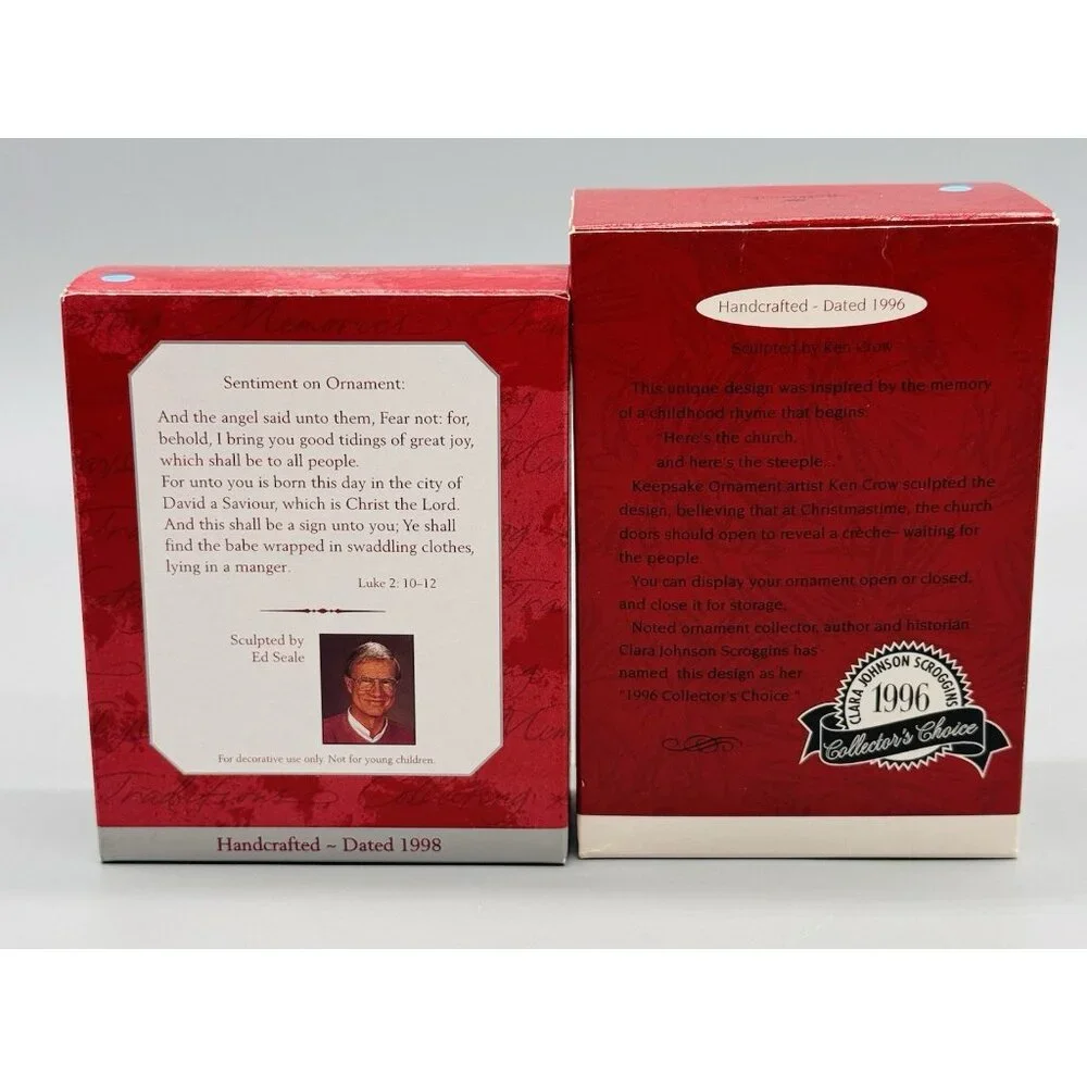 Hallmark Keepsake Miracle of Bethlehem Come All Ye Faithful Christmas Lot‎ of 2